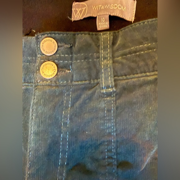 Wit & Wisdom “Ab solution” Dark Green corduroy Pants - Picture 3 of 4